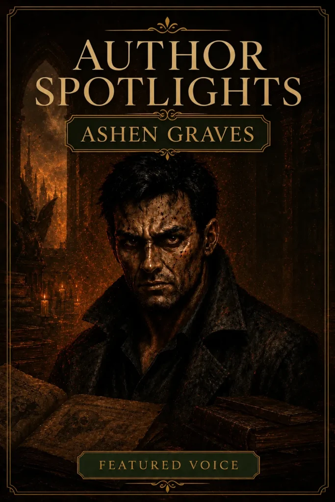 Author Spotlight featuring Ashen Graves, Pen Odyssey's storyteller of embers, echoes, and memory