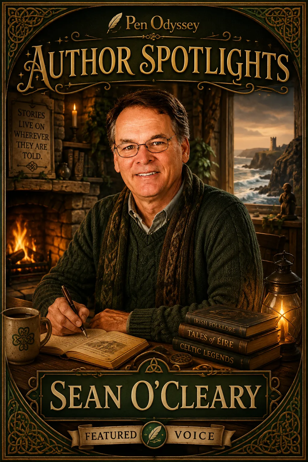 Author Spotlight featuring Sean O’Cleary, Pen Odyssey storyteller of folklore and keeper of Irish myth